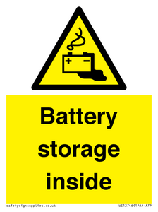 Battery storage inside